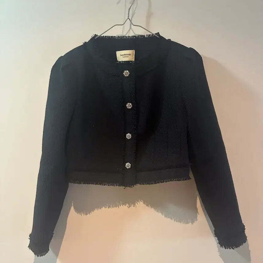 [BUNJANG] IVANA HELSINKI Tulie Tweed Crop Jacket Navy / 이바나헬싱키 튤리 트위드 크롭자켓 새상품