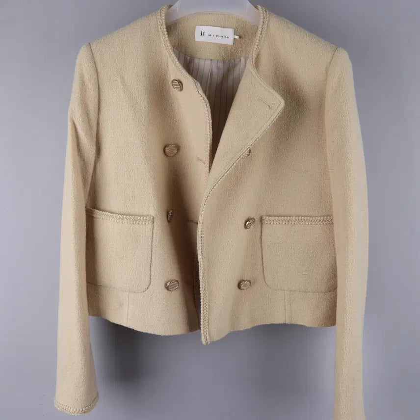 [BUNJANG] It Misha Women's Round Neck Bouclé Jacket ITM9WJK690 / (여성) 잇미샤 라운드넥 부클레 자켓 (82-88-160)
