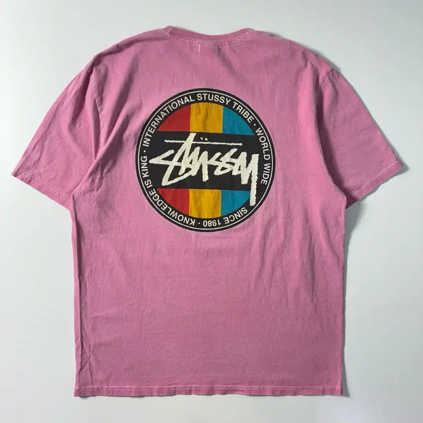 [BUNJANG] Stussy Classic Dot Washed Short Sleeve T-Shirt / Stussy  스투시 클래식 닷 워시드 반팔 티셔츠