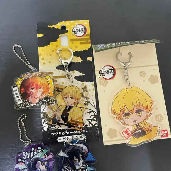[BUNJANG] Demon Slayer Zenitsu Shinobu Obanai Acrylic Keychain Bundle Set / 일괄) 귀멸의 칼날 귀칼 젠이츠 시노부 오바나이 아크릴 키링 판매