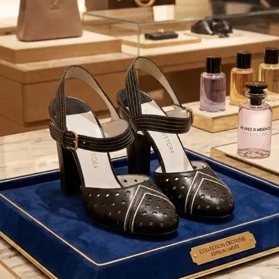 [BUNJANG] Louis Vuitton Perforated Nina Slingback Heels / [정품]Louis Vuitton Perforated Nina Slingb