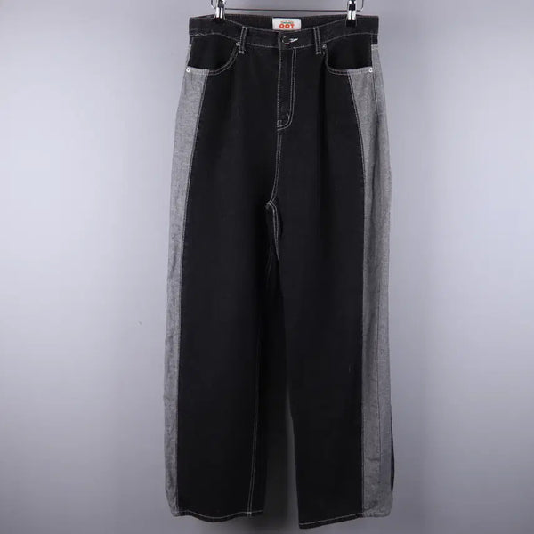 [BUNJANG] OOTJ Colorblock Wide Leg Denim Pants (L) / (여성) OOTJ 배색 와이드 데님 팬츠 (L)