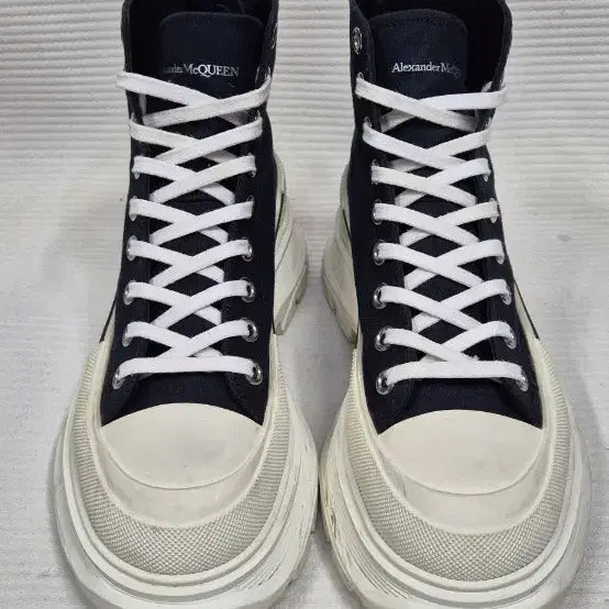 [BUNJANG] Alexander McQueen Tread Slick High-Top Sneakers / 알렉산더 맥퀸 트레드 슬릭 하이탑 스니커즈 40D사이즈 260