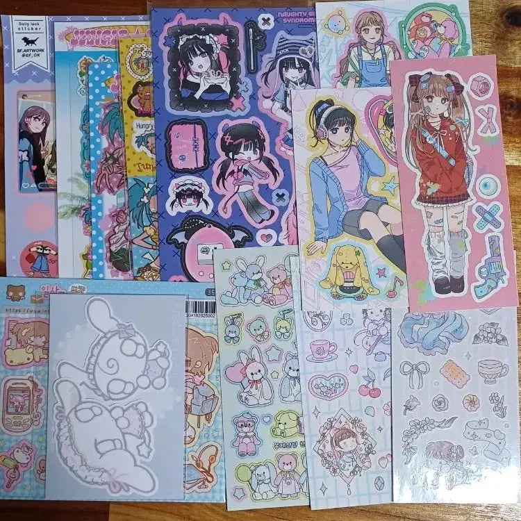 [BUNJANG] Diy Deco Sticker Set (13 Sheets) / 다꾸 스티커 13장 후후이 인베링 서티 큐즐링 띵 서일코 부일페 케일페
