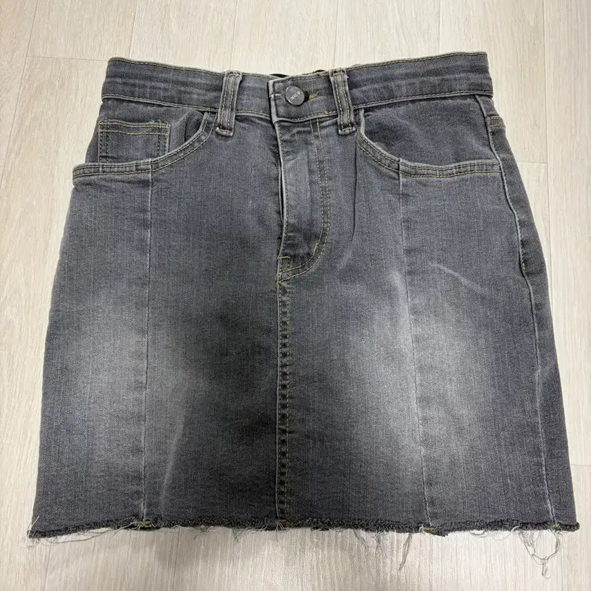 [BUNJANG] Washed Denim Skirt / 워싱 청치마 스커트