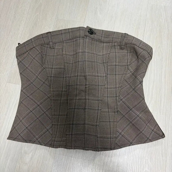 [BUNJANG] Zara Check Bustier Top XS / 자라 탑 체크 뷔스티에 xs