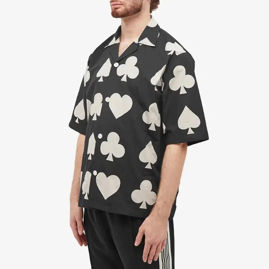 [BUNJANG] Needles End Shirt Black Card Print Hawaiian Shirt / 니들스 엔드 셔츠