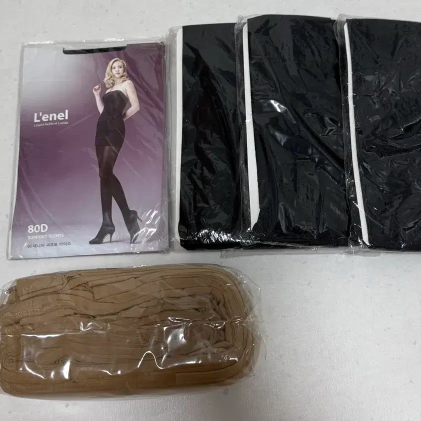 [BUNJANG] 14 Pairs Black/Nude Stockings Bundle (Sealed) / 스타킹 블랙 살색 커피색 미개봉 새상품 14개 일괄