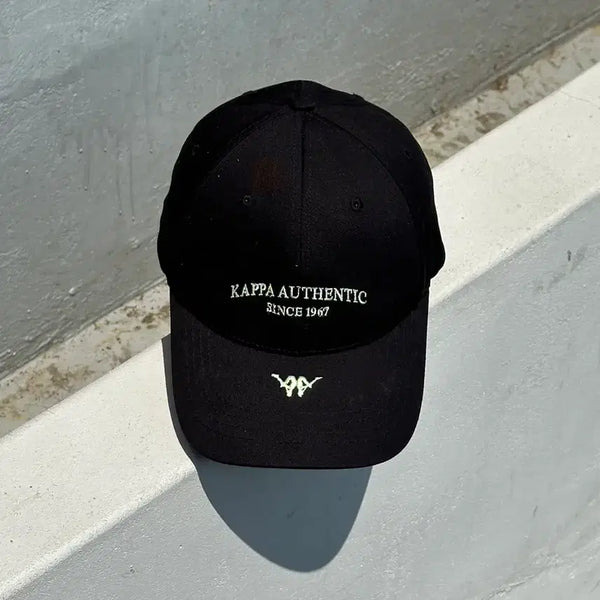 [BUNJANG] Kappa Logo Black Ball Cap Hat / [F] 카파 로고 블랙 볼캡 모자