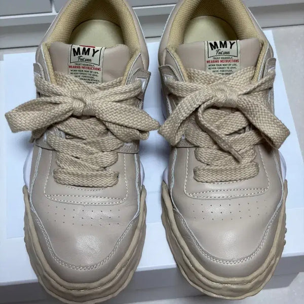 [BUNJANG] Mihara Yasuhiro Parker Leather Sneakers Beige EU43 / 미하라 야스히로 파커 레더 스니커즈 43사이즈 판매