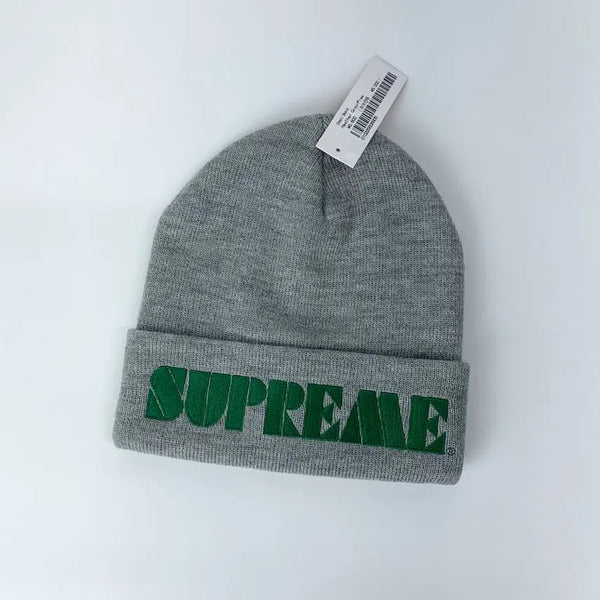 [BUNJANG] Supreme Stencil Beanie Header Grey / 슈프림 스텐실 비니 헤더 그레이