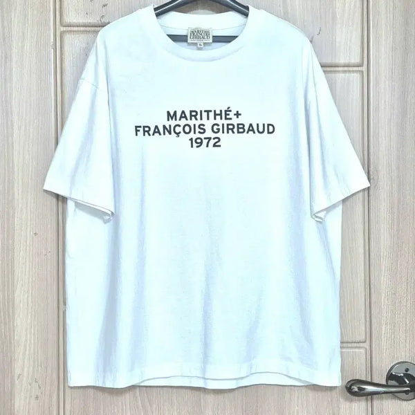 [BUNJANG] Marithe Francois Girbaud 1972 Logo Oversized T-Shirt White XL / 마리떼 프랑소와 저버 1972티셔츠(공용가능) XL-국내매장판