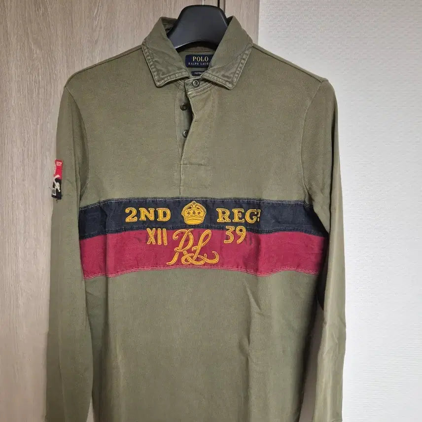 [BUNJANG] Polo Ralph Lauren Rugby Long Sleeve T-Shirt (Khaki, M) / 폴로 랄프로렌 럭비 롱슬리브 카키 m