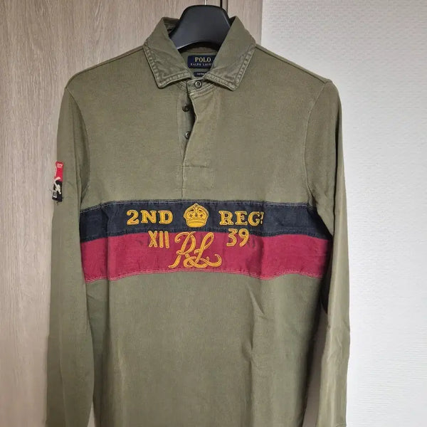 [BUNJANG] Polo Ralph Lauren Rugby Long Sleeve T-Shirt (Khaki, M) / 폴로 랄프로렌 럭비 롱슬리브 카키 m