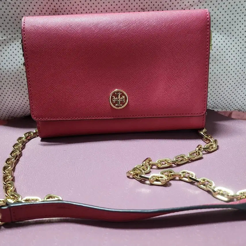 [BUNJANG] Tory Burch Chain Crossbody Bag Pink / 정품 토리버치 체인 가방 거의 사용안함