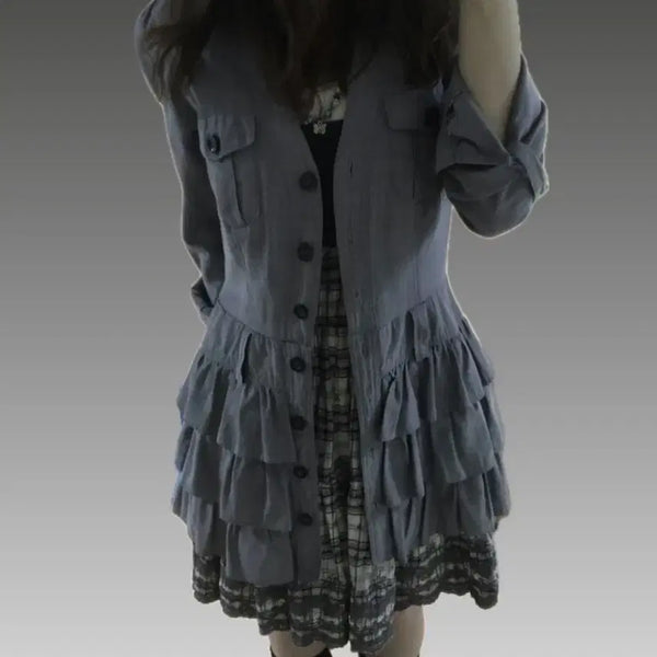 [BUNJANG] Goth Lolita Grunge Preppy Vintage Dress Co-ord Set / 긱시크 락 펑크 고스로리 그런지 프레피 빈티지 원피스 코디세트 set