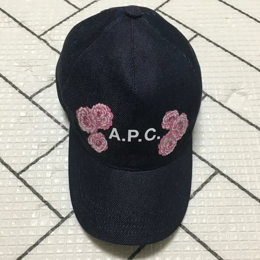 [BUNJANG] APC Eden Flower Denim Ball Cap 58 / APC 아페쎄 에덴 플라워 데님 볼캡 58