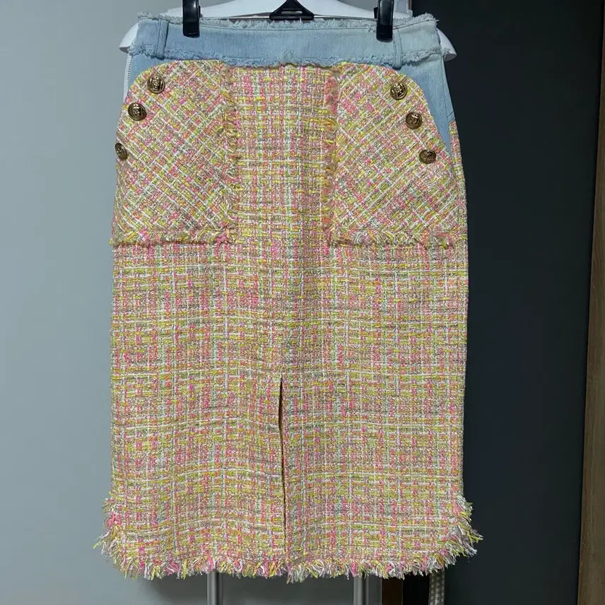 [BUNJANG] Ozsecon Tweed Skirt / 한섬 오즈세컨 트위드 트임 스커트 (67)