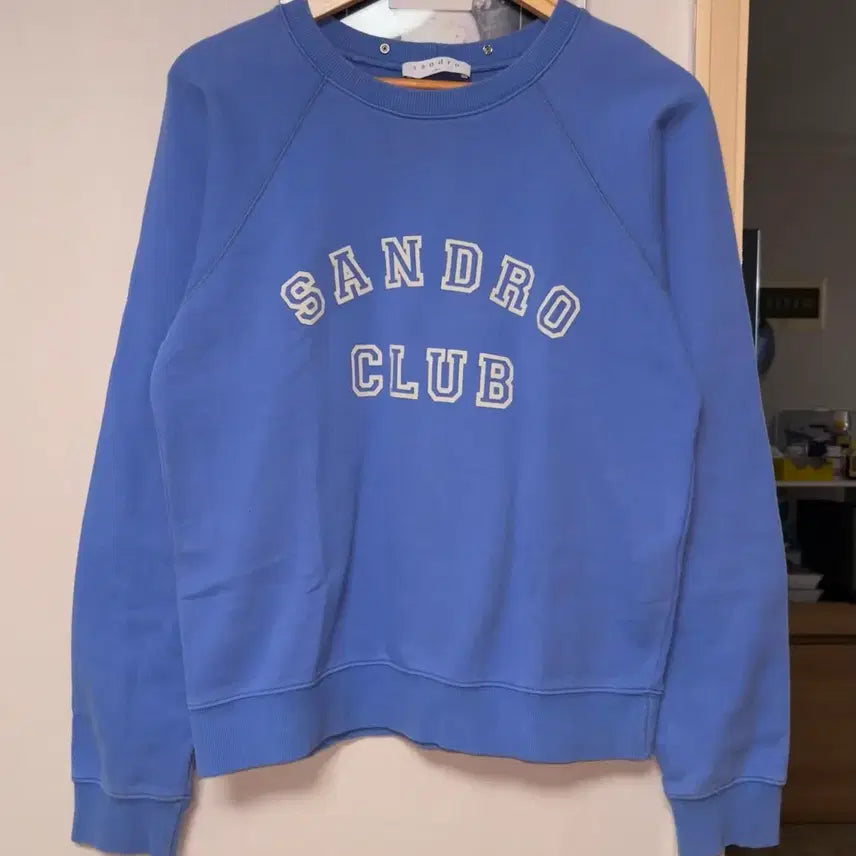 [BUNJANG] Sandro Club Blue Sweatshirt T-Shirt / 산드로 $196(28만원대) 클럽 블루 맨투맨 티셔츠