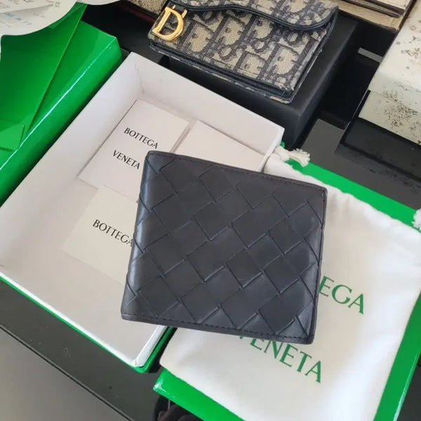 [BUNJANG] Bottega Veneta Intrecciato Bifold Wallet Black Nappa Leather / 보테가 베네타 블랙 반지갑