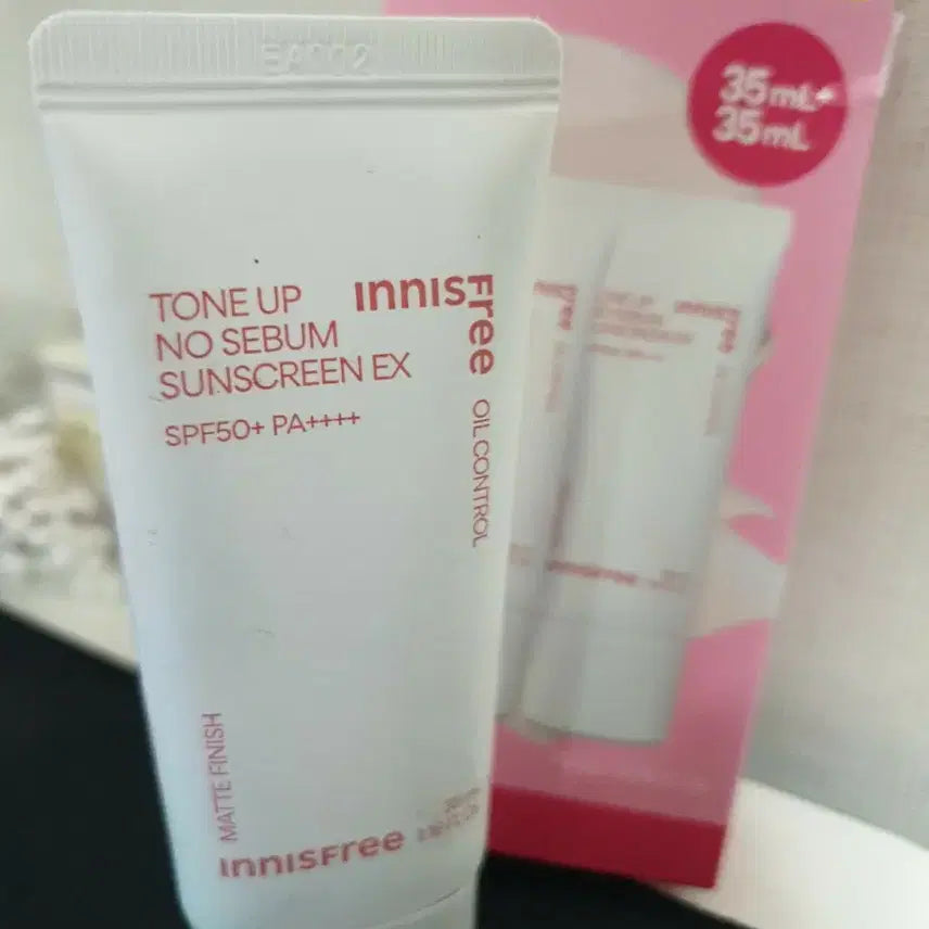 [BUNJANG] Innisfree Tone Up No Sebum Sunscreen EX Set / 이니스프리 톤업 노세범 썬스크린 ex 2세트