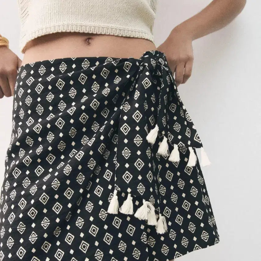 [BUNJANG] Zara Tassel Skirt Shorts XS / 자라 태슬 치마 반바지 미착용 XS (택 O)