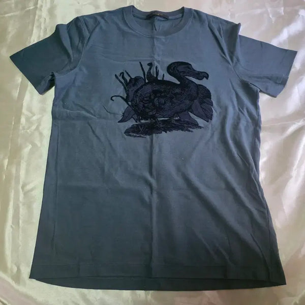 [BUNJANG] Louis Vuitton Monogram Detail Cotton Short Sleeve T-Shirt M / (정품) 루이비통 Louis Vuitton 반팔티 그레이 M 정 사이즈