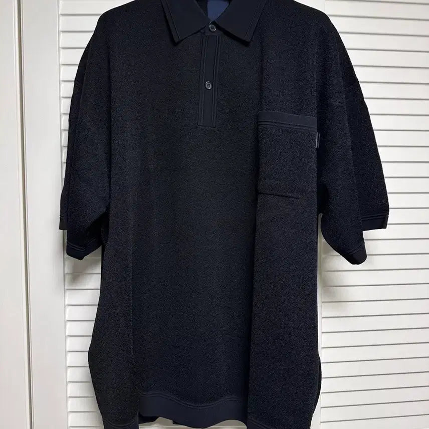 [BUNJANG] Juunj Light T-Collar Knit Black / 준지 juunj / 준지 라이트 티칼라 니트 블랙