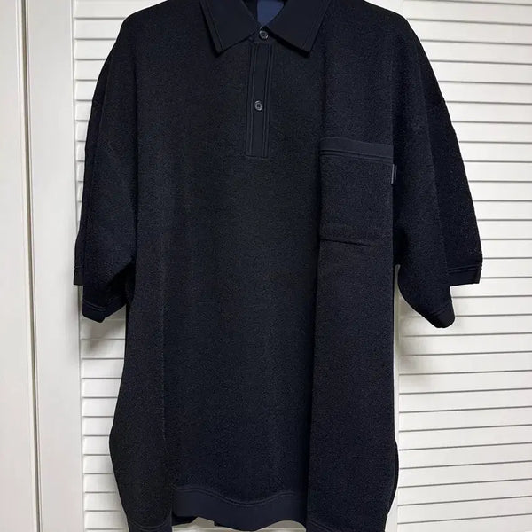 [BUNJANG] Juunj Light T-Collar Knit Black / 준지 juunj / 준지 라이트 티칼라 니트 블랙