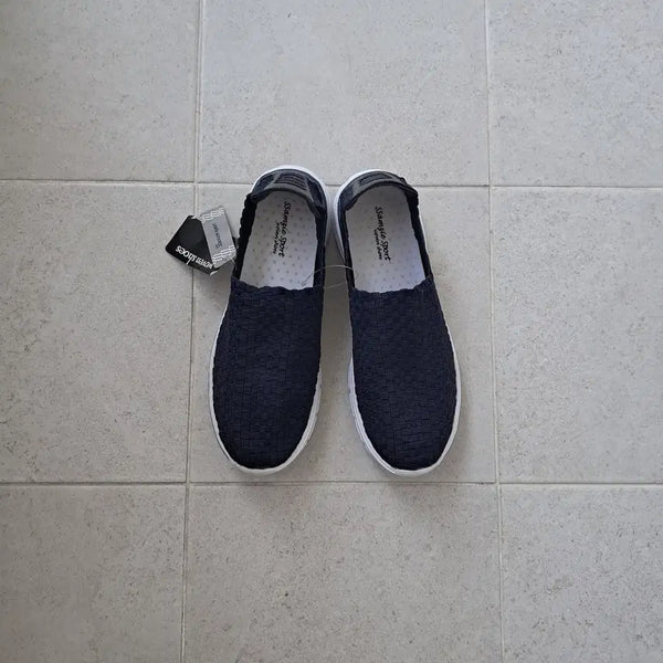 [BUNJANG] Dark Navy Woven Shoes / 우븐슈즈 새신발 다크네이비