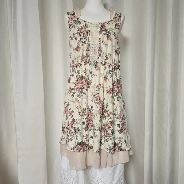 [BUNJANG] Axizfarm Lace Floral Mini Dress Vintage Skirt / 엑시즈팜 레이스 꽃무늬 원피스 미니원피스 양산형 빈티지 치마