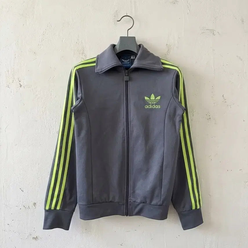 [BUNJANG] Adidas Europa Track Top Jersey Grey/Lime Size 85 / 아디다스 유로파 그레이/라임 트랙탑 져지 85