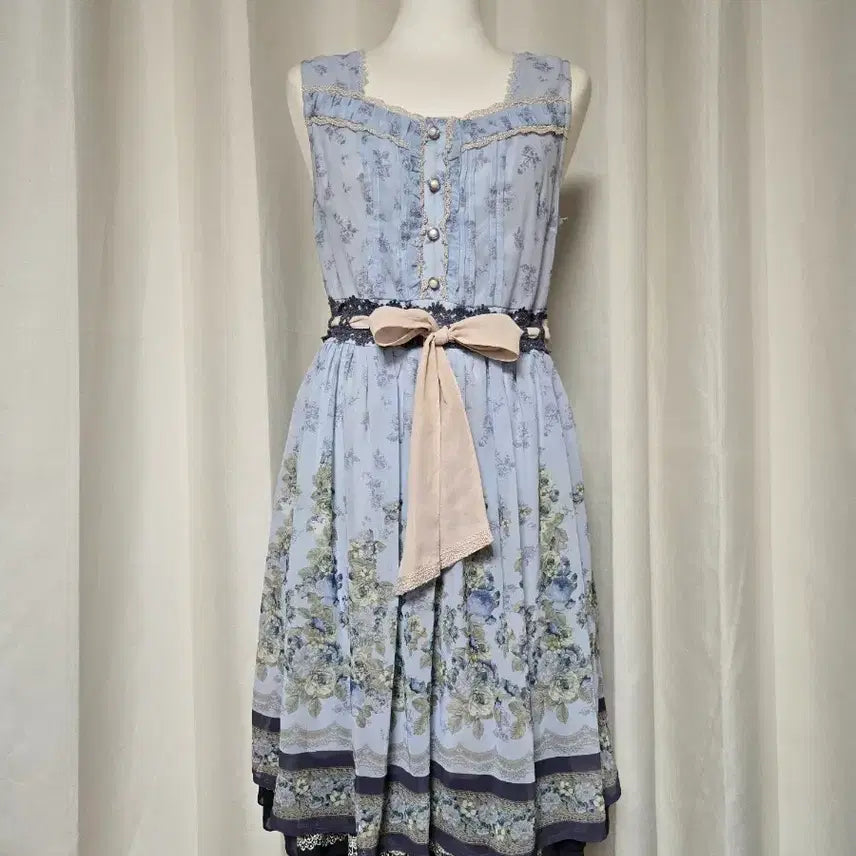 [BUNJANG] AXISFARM 'Jirai Kei' Style Sleeveless Dress with Lace and Ribbon / 엑시즈팜 양산형 지뢰계 레이스 리본 슬리브리스 원피스