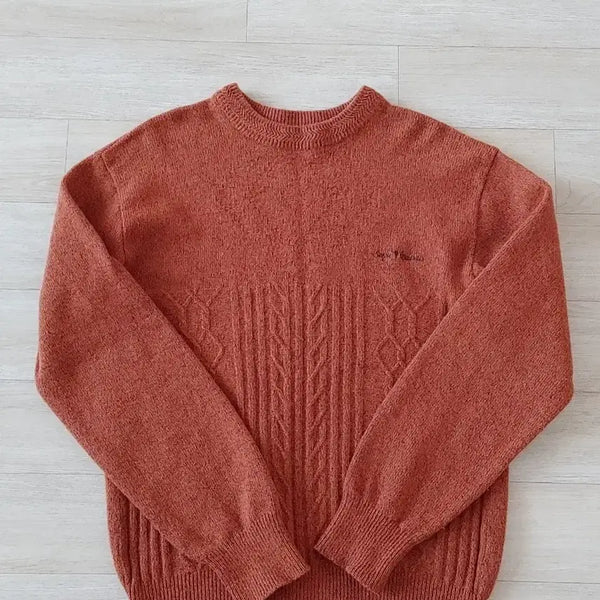[BUNJANG] Sergio Valente 100% Wool Knit Sweater Coral Size 95 / 세르지오 바란테(Sergio Valente)순모 니트/스웨터( 95 )