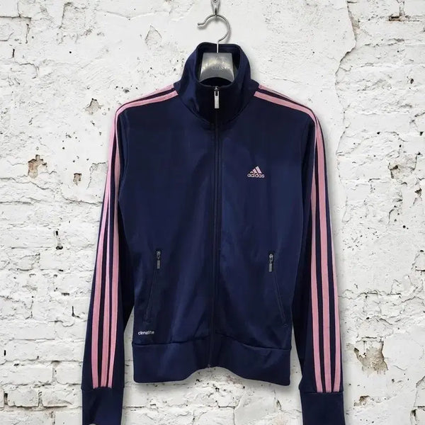 [BUNJANG] Adidas Navy Pink Three-Stripes Track Top Jersey Size 95 / 아디다스 네이비 핑크 삼선 트랙탑 져지 95