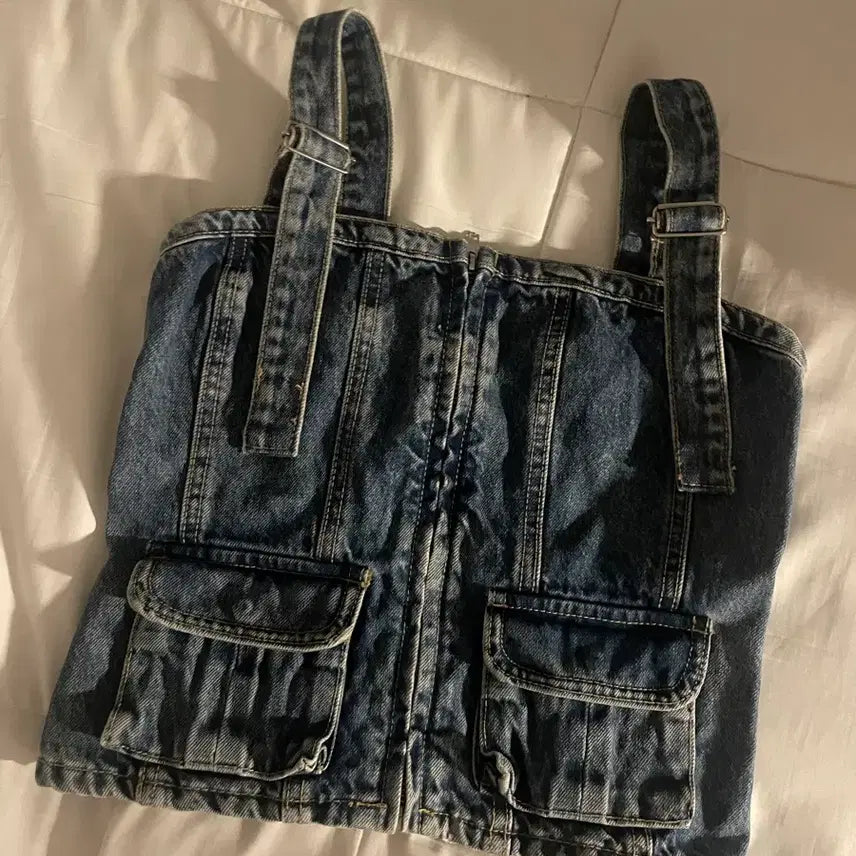 [BUNJANG] ZARA Denim Crop Top / ZARA 자라 데님 크롭탑