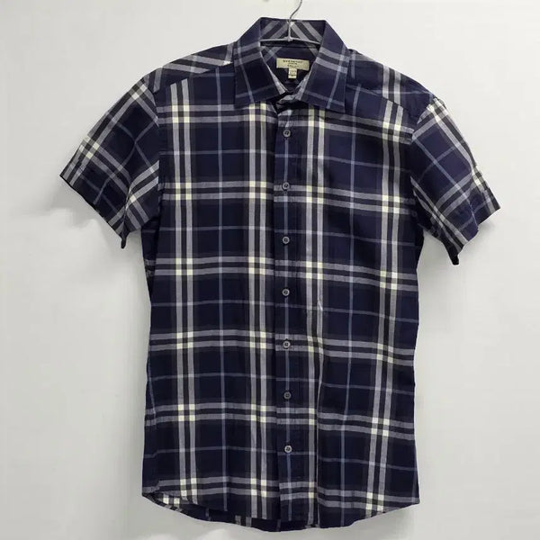 [BUNJANG] Burberry Men's Short Sleeve Check Pattern Shirt / 버버리 남성용 셔츠
