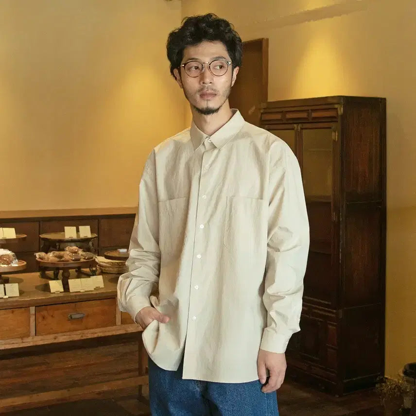 [BUNJANG] Another Office Comfy Shirt Oatmeal / [1] 어나더오피스 컴피 셔츠 오트밀