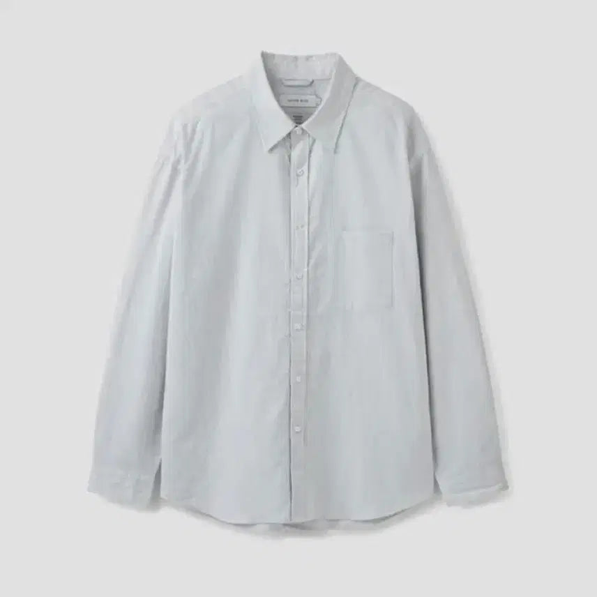 [BUNJANG] Union Blue Haze Stripe Shirt - Melange Blue / [m] 유니온블루 헤이즈 스트라이프 셔츠 멜란지 블루