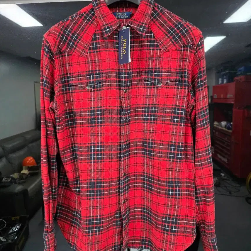 [BUNJANG] Polo Ralph Lauren Tartan Flannel Western Shirt L / 폴로 랄프로렌  타탄 플란넬 웨스턴 셔츠 L