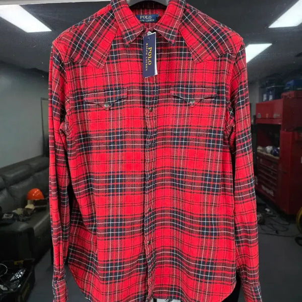 [BUNJANG] Polo Ralph Lauren Tartan Flannel Western Shirt L / 폴로 랄프로렌  타탄 플란넬 웨스턴 셔츠 L