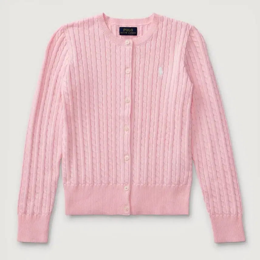 [BUNJANG] Polo Ralph Lauren Girls Cardigan Pink L / 폴로 걸즈 가디건 핑크 L