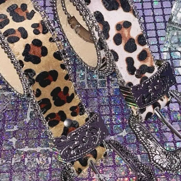 [BUNJANG] Leopard Print Western Belt / [새상품/빠른발송] 2color 도쿄 호피 레오파드 호피 웨스턴 갸루벨트