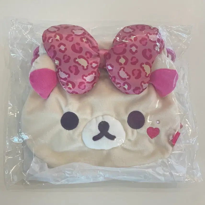 [BUNJANG] San-X Korilakkuma Leopard Ribbon Pouch / 새상품) 코리락쿠마 가득 레오파드 리본 조리개 파우치 산엑스 일본정품
