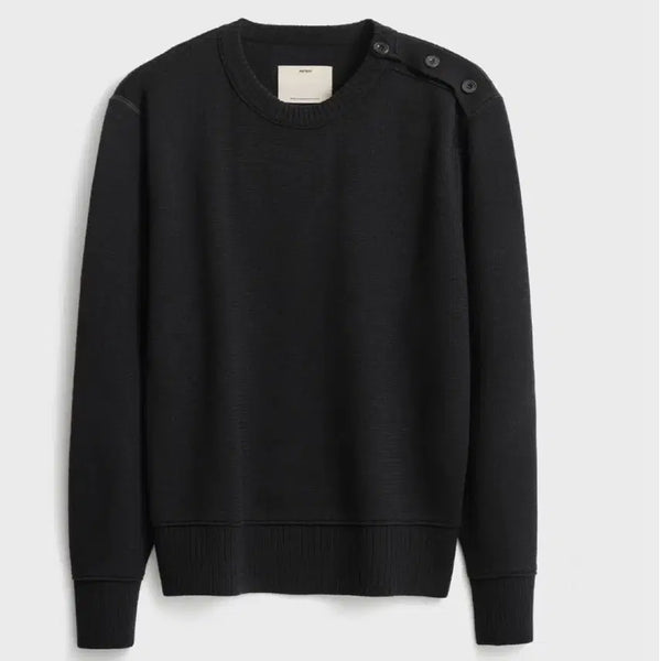 [BUNJANG] Pottery Wool Shoulder Button Crewneck Knit M / [포터리] 울 숄더 버튼 크루넥 니트 M