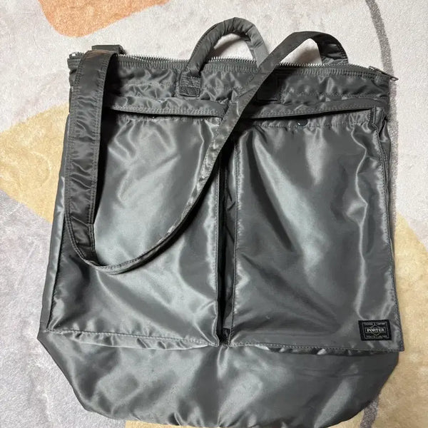 [BUNJANG] Yoshida Porter Tanker Series 2-Way Large Tote (Rare Silver Grey, Old Model) / 요시다포커 2way 구형 대형 토트 (희귀 실버그레이)