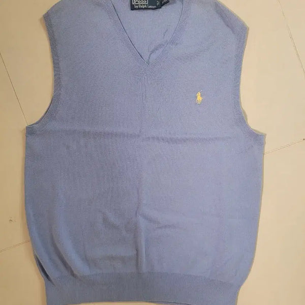 [BUNJANG] Polo Ralph Lauren Knit Vest Light Blue / 폴로 랄프로렌 니트 베스트 하늘색