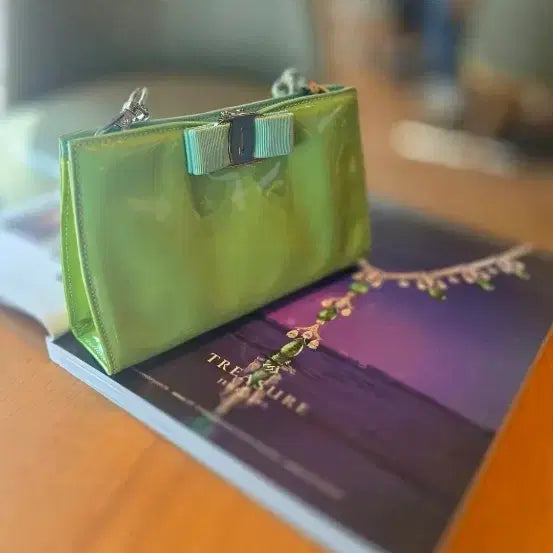 [BUNJANG] Ferragamo Enamel Clutch Bag Green / [정품]  페라가모 에나멜 클러치
