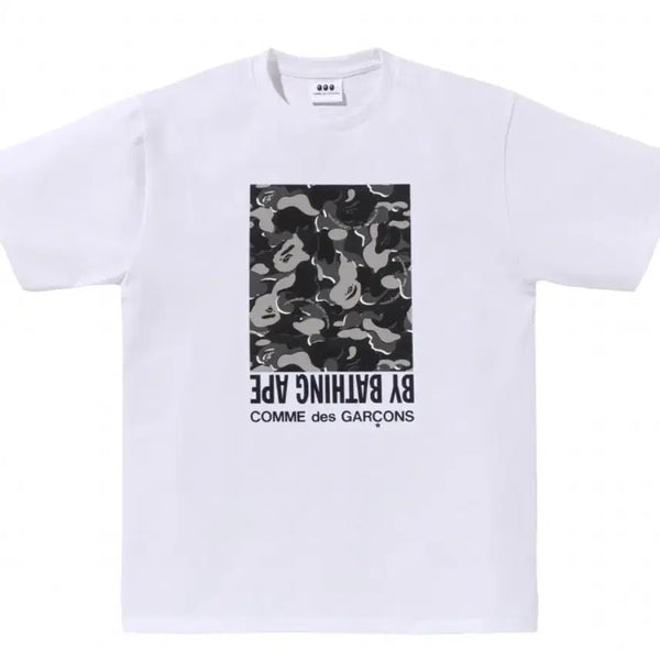 [BUNJANG] BAPE x Comme des Garçons Osaka Camo Box T-Shirt White XL / 베이프 x 꼼데가르송 오사카 카모 박스 티셔츠 화이트 XL