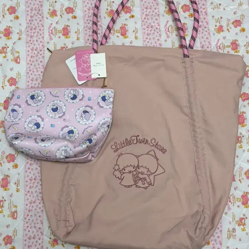 [BUNJANG] Little Twin Stars Tote Bag & Pouch Set / 리틀트윈스타 토트백 파우치 세트